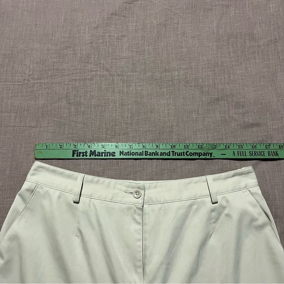 Talbots Women's Cream White Wide-Leg Trousers Size 14 Elastic Waist Business - Picture 5 of 6
